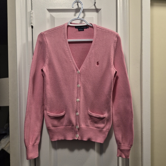 Ralph Lauren  Pink Cardigan Size M - Picture 2 of 8